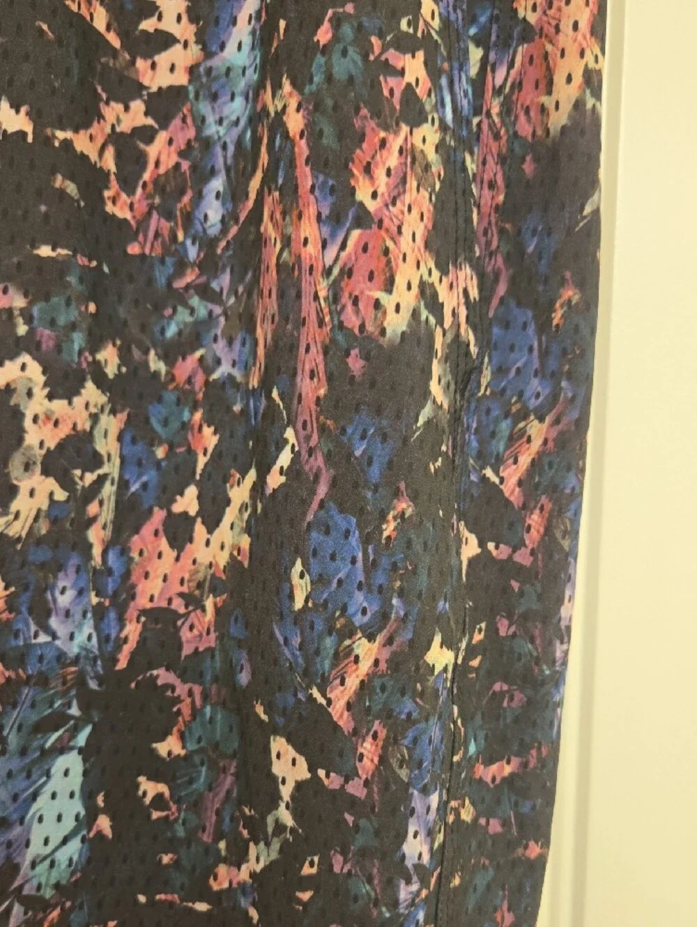 lululemon athletica Black Pants with Pink And Blue Accents
